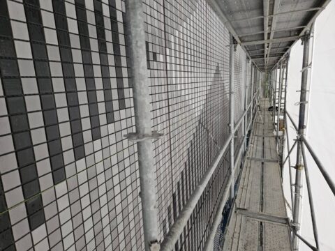 50角タイル貼り