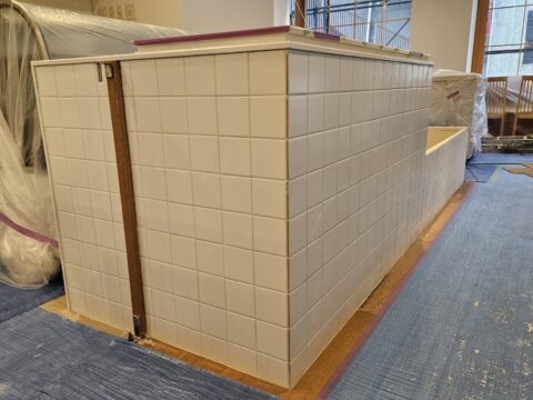 店舗のタイル工事